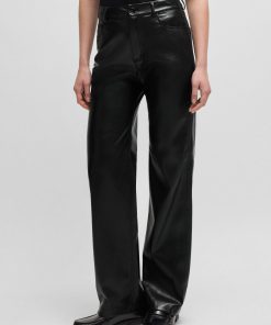 Hugo Boss Pants-Five-pocket trousers in faux leather-hugo boss sale