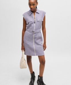 Hugo Boss Dresses-Bouclé dress with zip front-hugo