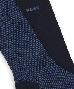 Hugo Boss Socks-Two-pack of regular-length socks with logo details-boss store 2