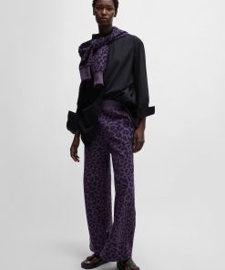 Hugo Boss-NAOMI x BOSS tracksuit bottoms with leopard print-hugo boss near me 2