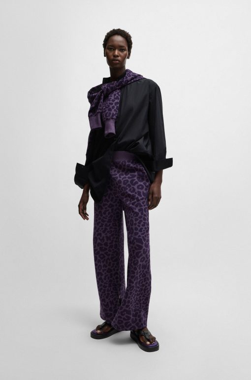 Hugo Boss-NAOMI x BOSS tracksuit bottoms with leopard print-hugo boss near me - Image 2