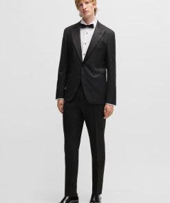 Hugo Boss-Relaxed-fit tuxedo trousers in wool with silk trims-hugo boss near me 2