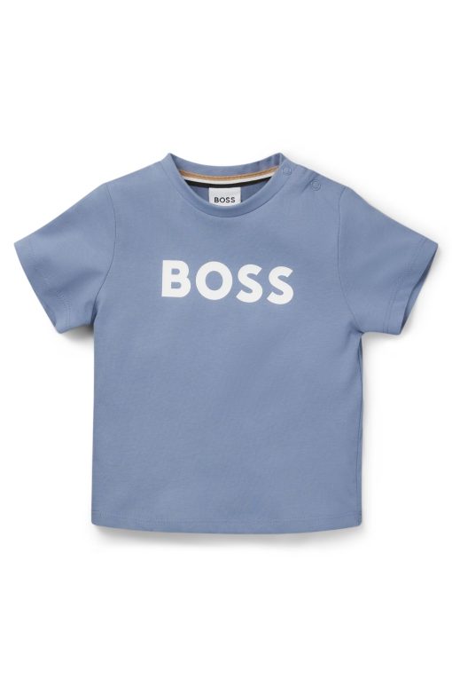 Hugo Boss-Kids' T-shirt in cotton with logo print-hugo boss store