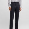 Hugo Boss Pants-Extra-slim-fit trousers in wool stretch poplin-hugo boss store near me 3