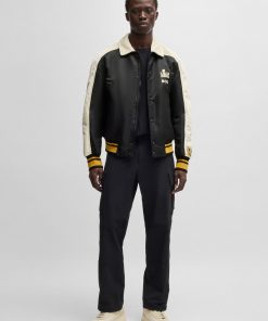 Hugo Boss Jackets and Coats-BOSS x NFL bomber jacket with velvet trims-hugo by hugo boss 2