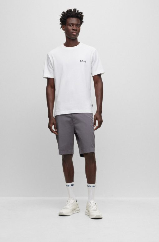 Hugo Boss Pants-Slim-fit shorts in stretch-cotton gabardine-hugo boss outlet - Image 2